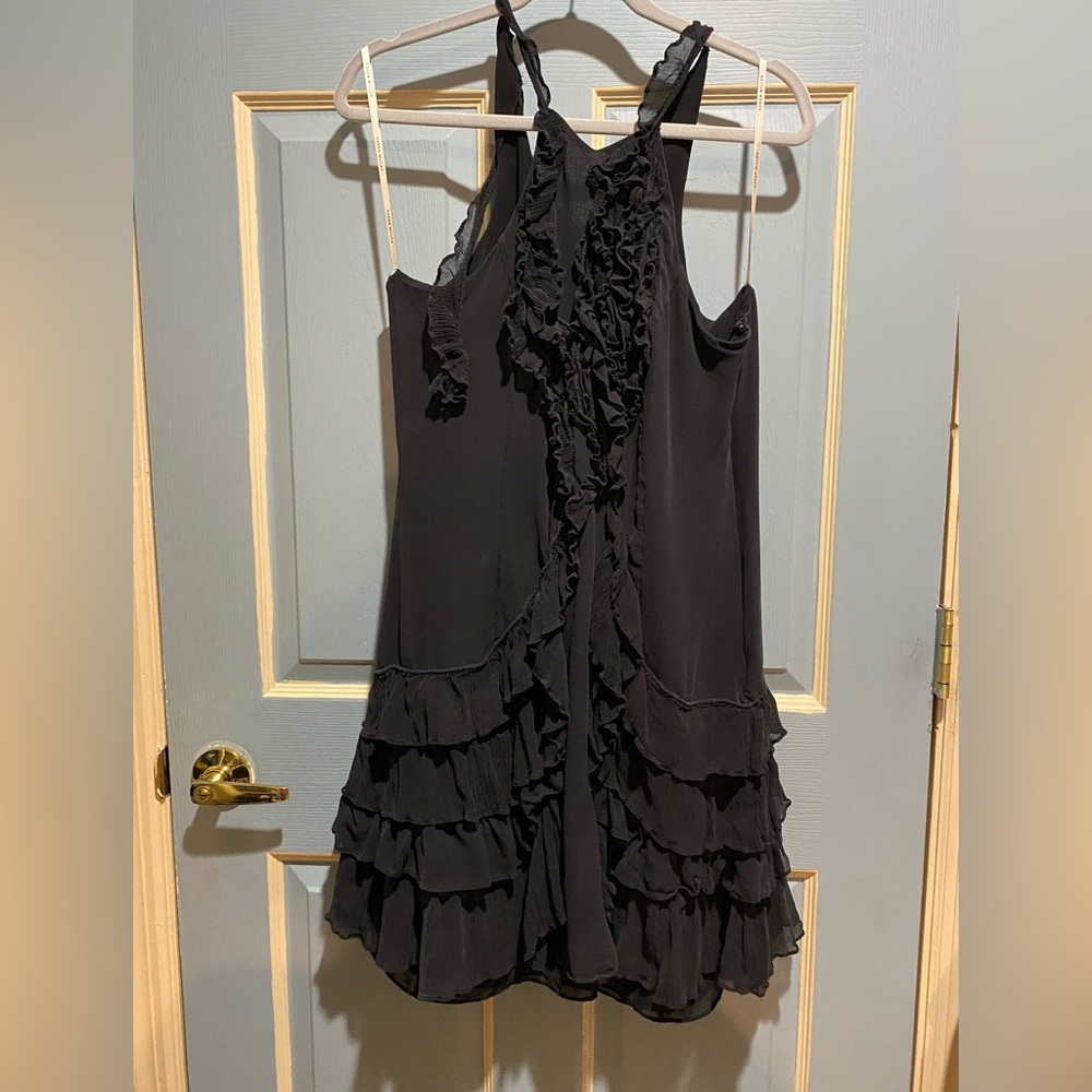 Karen Millen black chiffon Sleevless dress